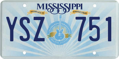 MS license plate YSZ751
