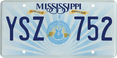 MS license plate YSZ752