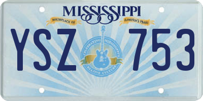 MS license plate YSZ753