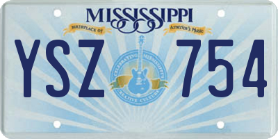 MS license plate YSZ754
