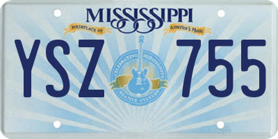 MS license plate YSZ755