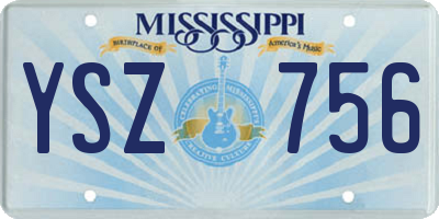 MS license plate YSZ756