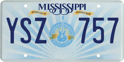 MS license plate YSZ757