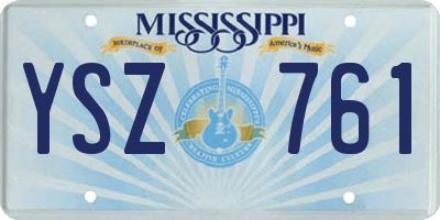 MS license plate YSZ761