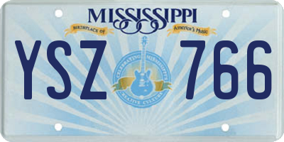 MS license plate YSZ766