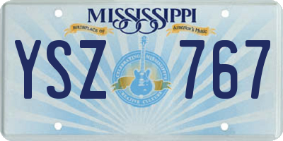 MS license plate YSZ767