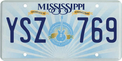 MS license plate YSZ769