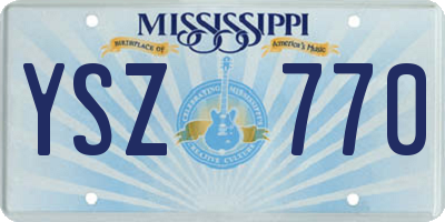 MS license plate YSZ770