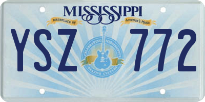MS license plate YSZ772