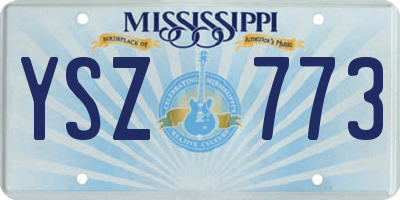 MS license plate YSZ773