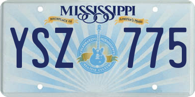 MS license plate YSZ775