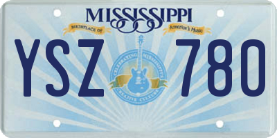 MS license plate YSZ780