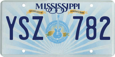 MS license plate YSZ782