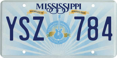 MS license plate YSZ784