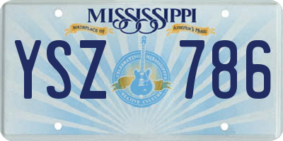 MS license plate YSZ786