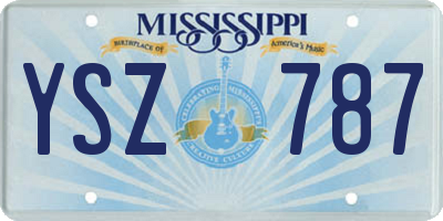 MS license plate YSZ787