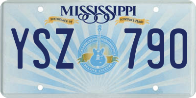 MS license plate YSZ790