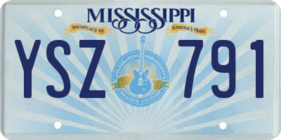 MS license plate YSZ791