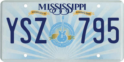 MS license plate YSZ795