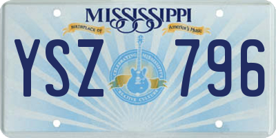 MS license plate YSZ796
