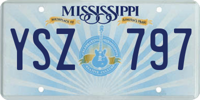 MS license plate YSZ797