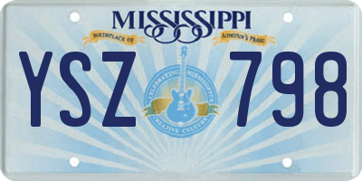MS license plate YSZ798