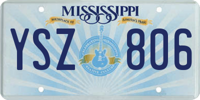 MS license plate YSZ806