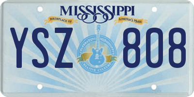 MS license plate YSZ808