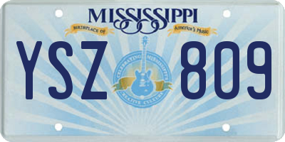 MS license plate YSZ809