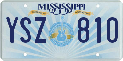 MS license plate YSZ810