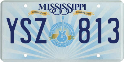 MS license plate YSZ813