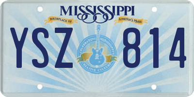 MS license plate YSZ814