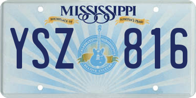 MS license plate YSZ816