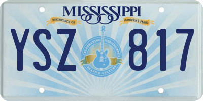 MS license plate YSZ817