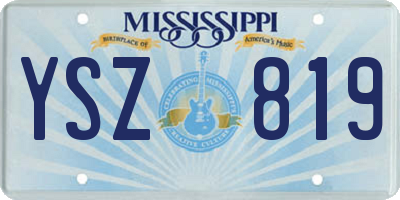 MS license plate YSZ819