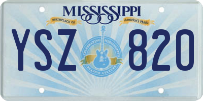 MS license plate YSZ820