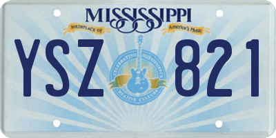 MS license plate YSZ821