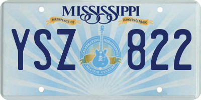 MS license plate YSZ822