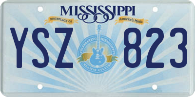 MS license plate YSZ823