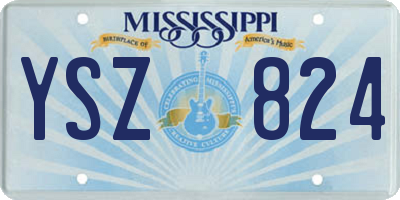 MS license plate YSZ824