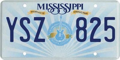 MS license plate YSZ825