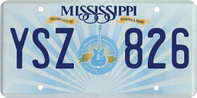 MS license plate YSZ826