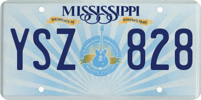 MS license plate YSZ828