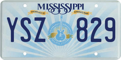 MS license plate YSZ829