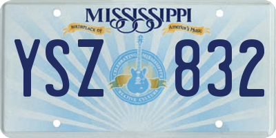 MS license plate YSZ832