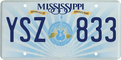 MS license plate YSZ833