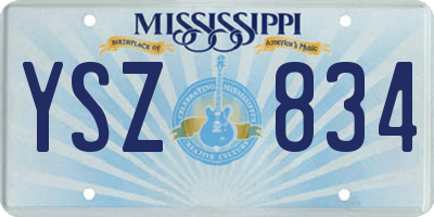 MS license plate YSZ834