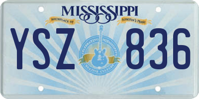 MS license plate YSZ836