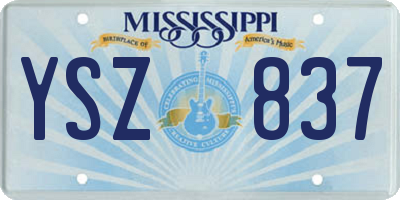 MS license plate YSZ837