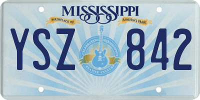 MS license plate YSZ842